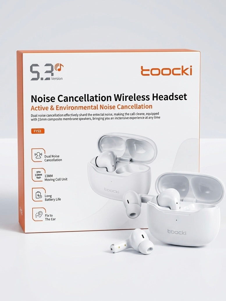 Toocki LY04 Wireless Earbuds – Bluetooth 5.3 with Dual Noise Cancellation